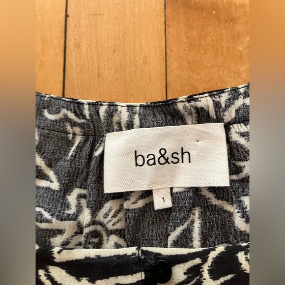 ba&sh Sessee Noir Black Floral Blouse - Picture 3 of 11